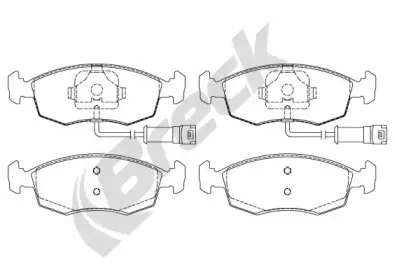Комплект тормозных колодок, дисковый тормоз BRECK купить